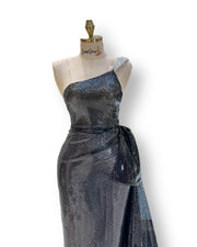 Custom-made party dress designed to flatter your figure.